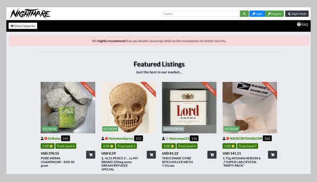 dark web shopping